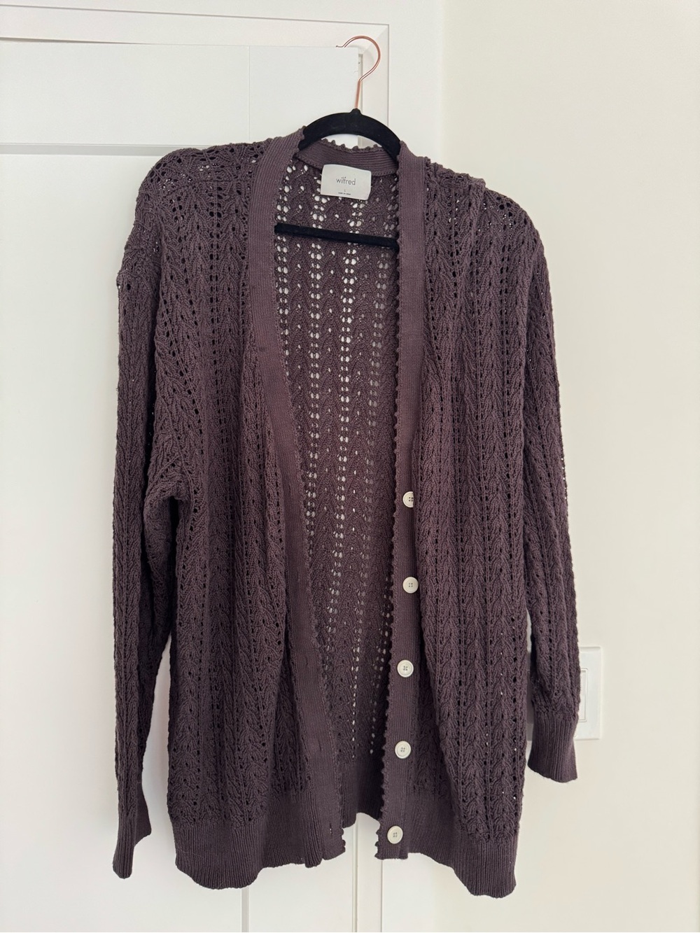 Wilfred Aritzia Knit Cardigan – Button Front – Size L